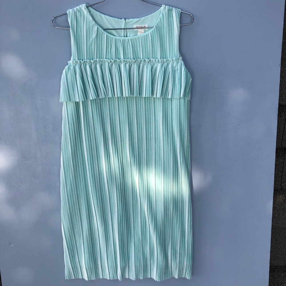 Cat & jack light turquoise ruffle dress. Xl 14-16